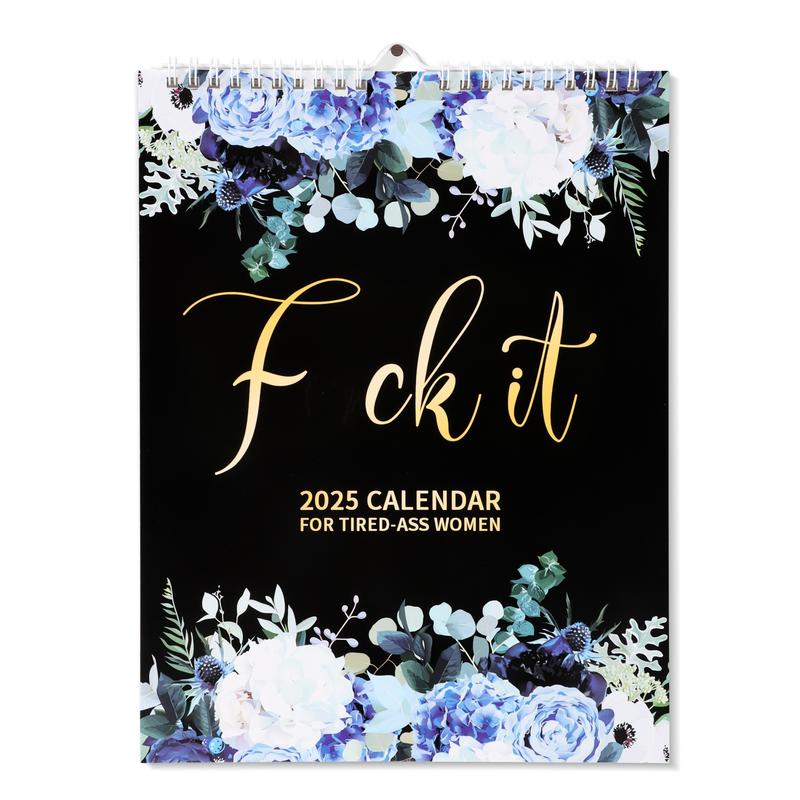 Top-down view of 2025 Desk Calendar, highlighting its sturdy build and easily readable quotes