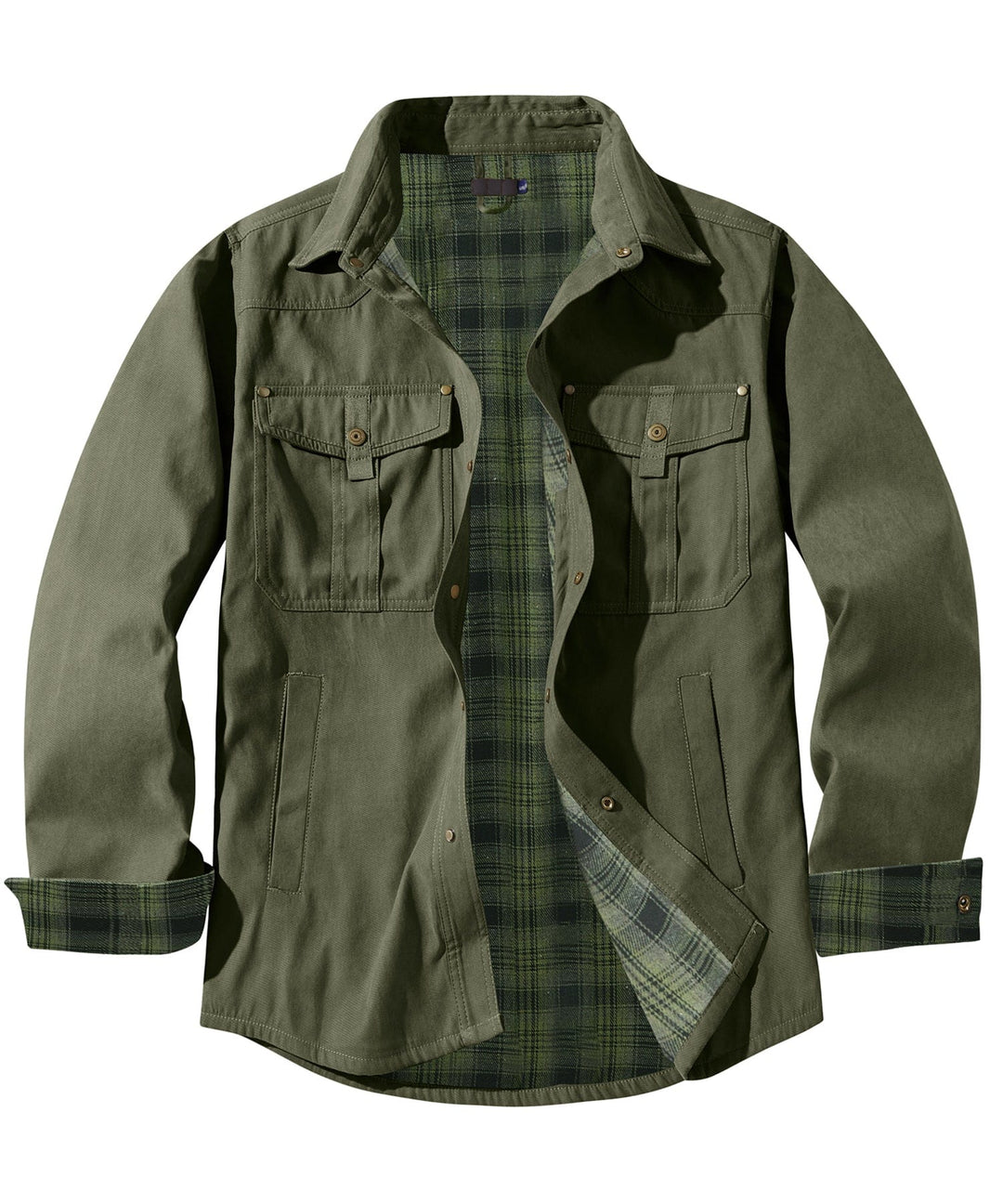 "Men's Traverse Insulated Jacket, black, polyester outer, cotton-flannel lining, versatile outdoor wear with chest pockets"