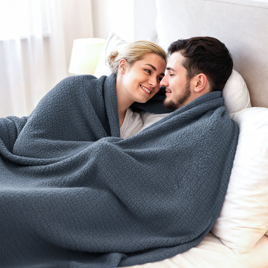 "Soft adult waterproof intimacy blanket, black, king size; sleek design, protects against spills and stains in bedrooms."