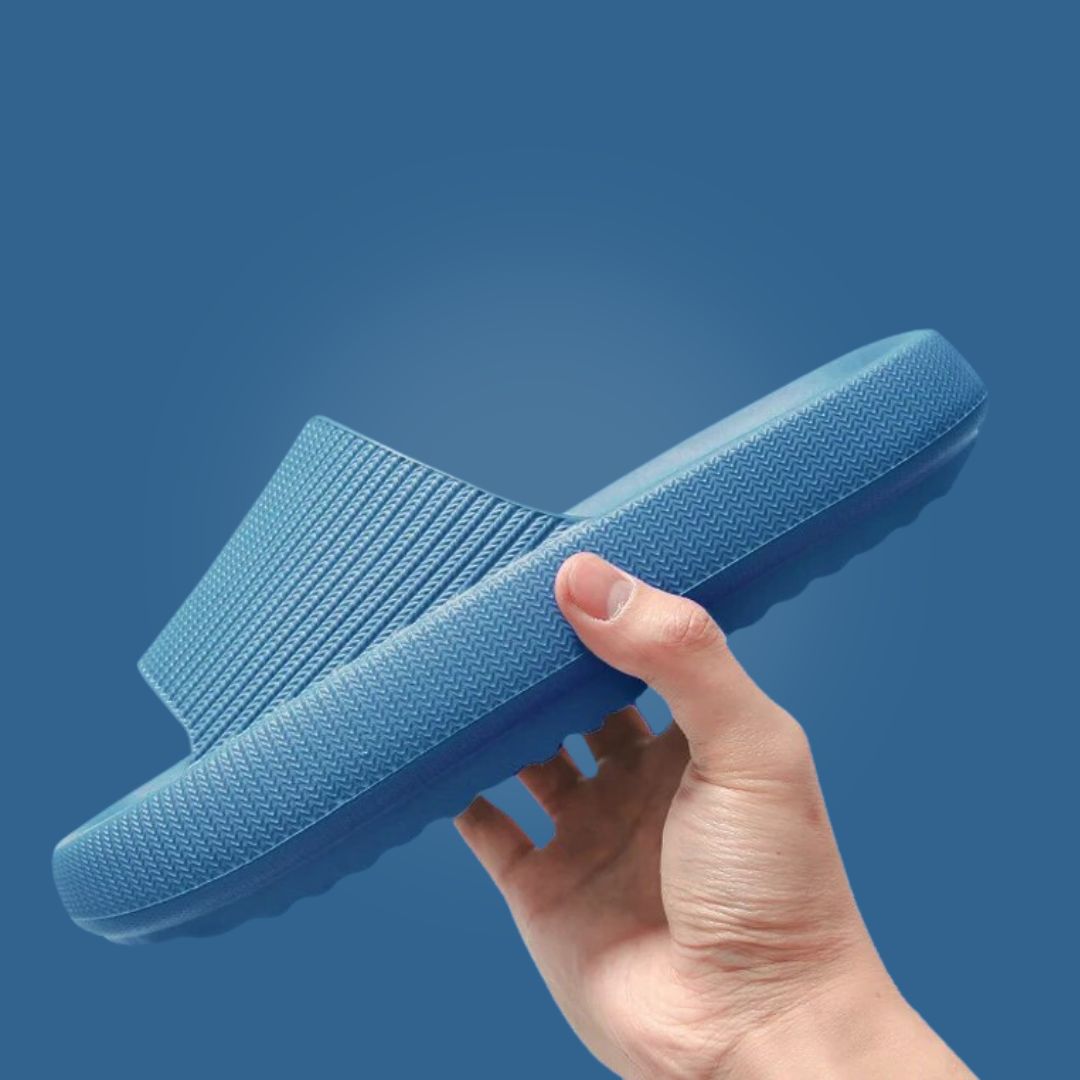 Unisex EVA Cloud Cushion Slides in multiple colors like Black, Blue, Green, offer ultimate comfort and non-slip support.