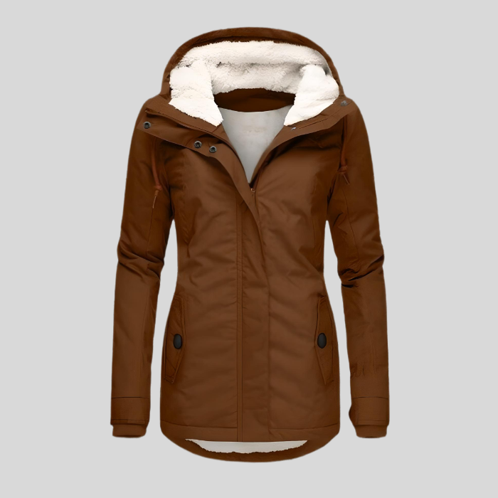 Women's extended waterproof winter jacket, featuring durable fabric, thermal insulation, and stylish design for optimal warmt