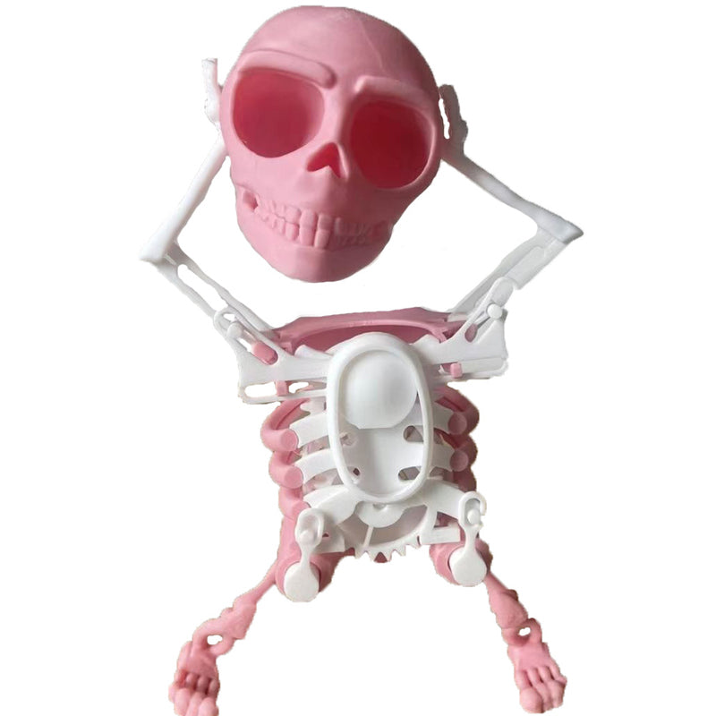 A fun animated skull, ideal for quirky decor, featuring light-up eyes and diverse sound clips