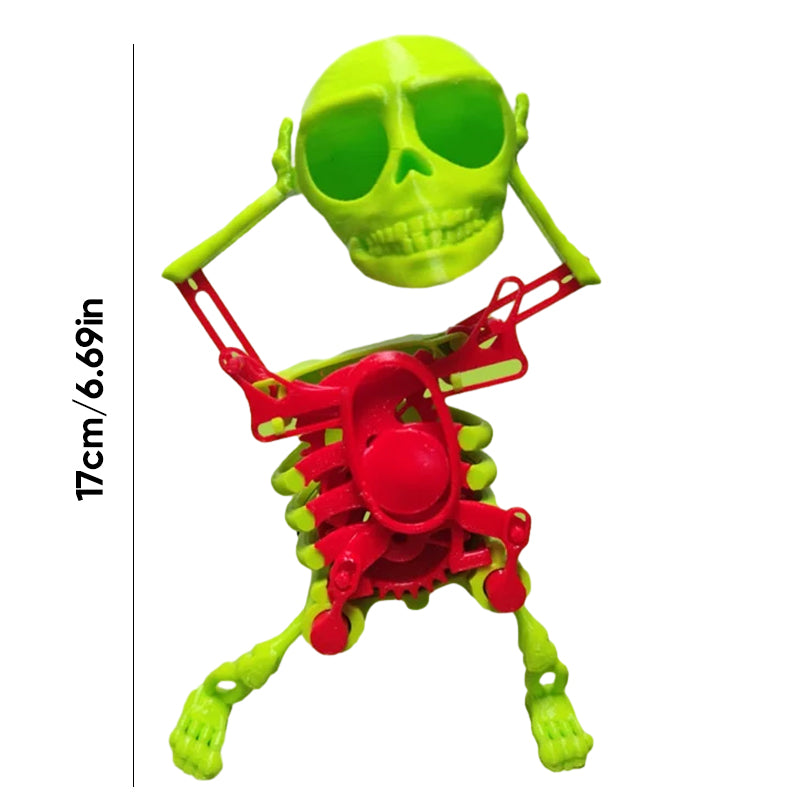 Collectible animated skull toy, perfect for Halloween or year-round quirky decor, includes music