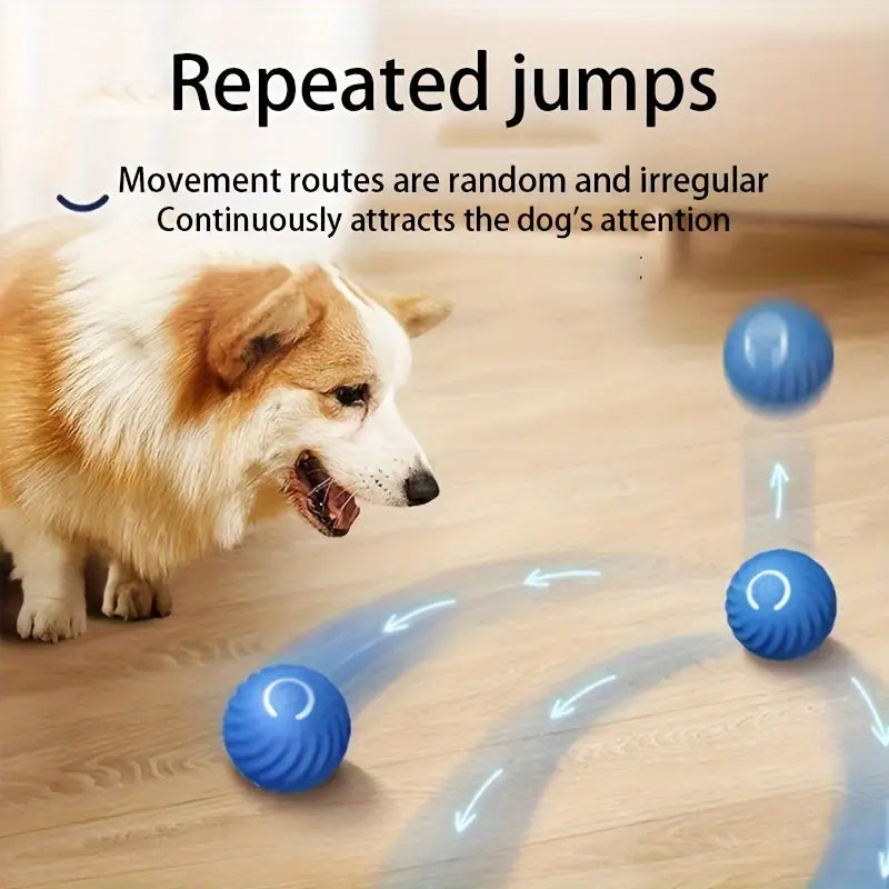 Automatic rolling dog toy ball, designed for stimulating pet enrichment and fun