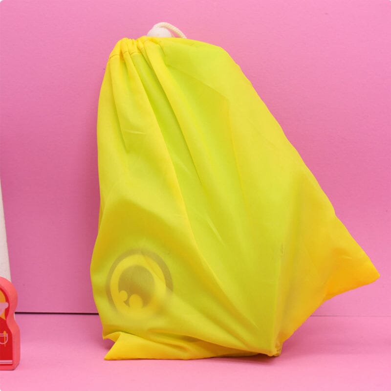 Yellow children's folding potty seat in a clean bathroom setting, perfect for potty training kids