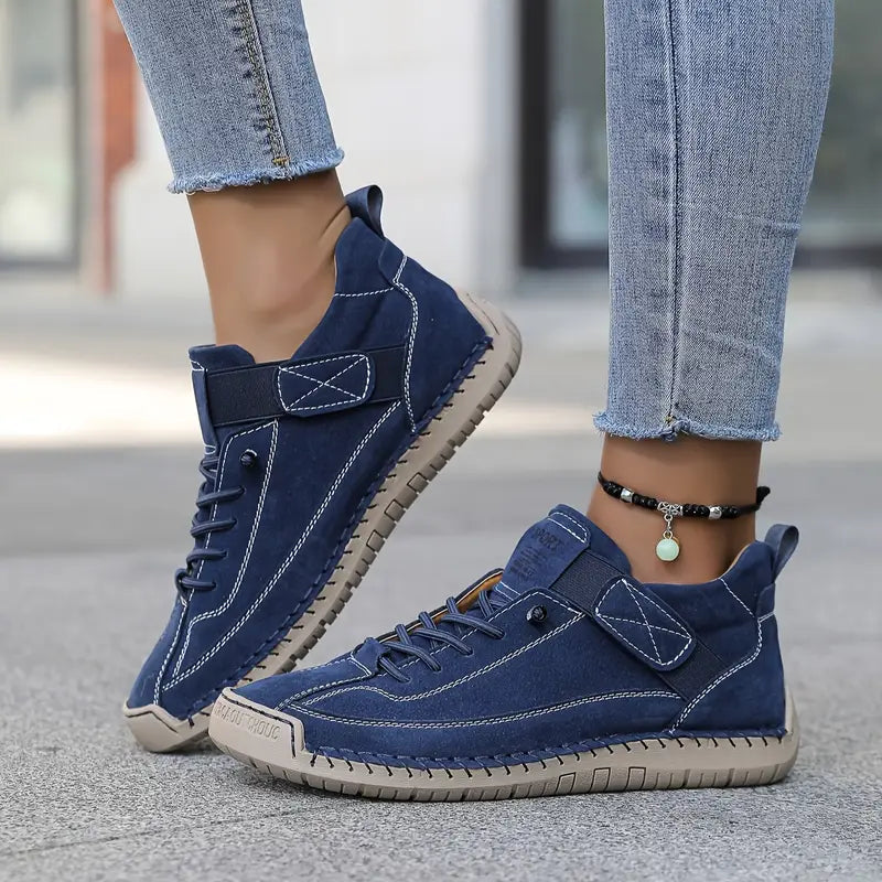 Women's wide toe slip-on walking shoes, designed for comfortable fit and daily activities.
