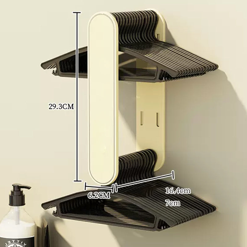 Quick-install collapsible hanger storage, instantly improves closet and laundry room function.