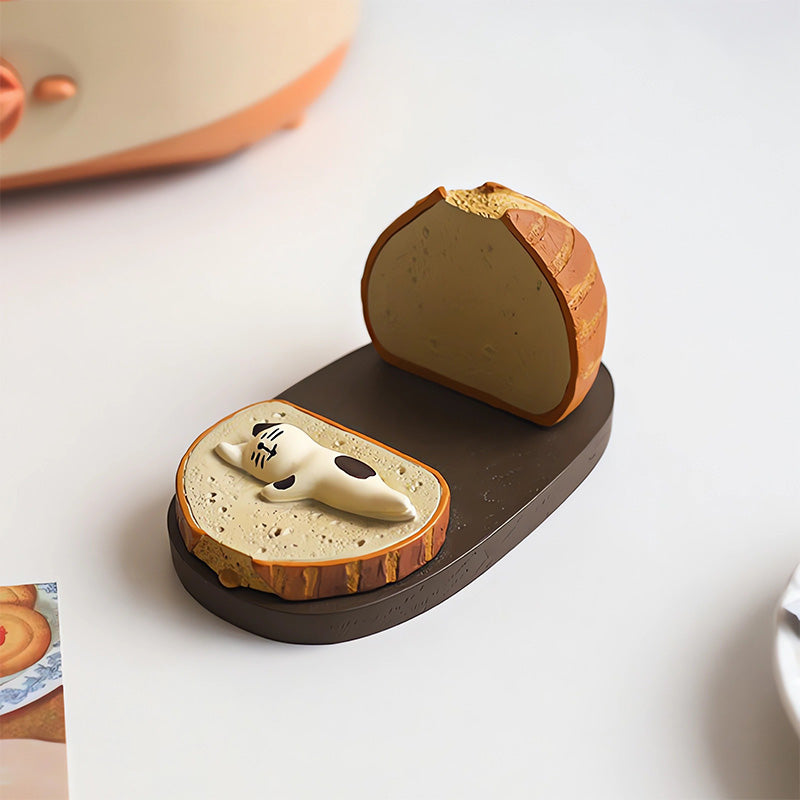 Charming black cat phone stand, a unique resin decor item and thoughtful cat lover gift