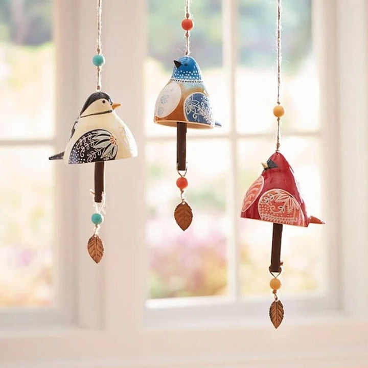 Decorative Bird Song Ornament Bell, resin art, unique home decor gift