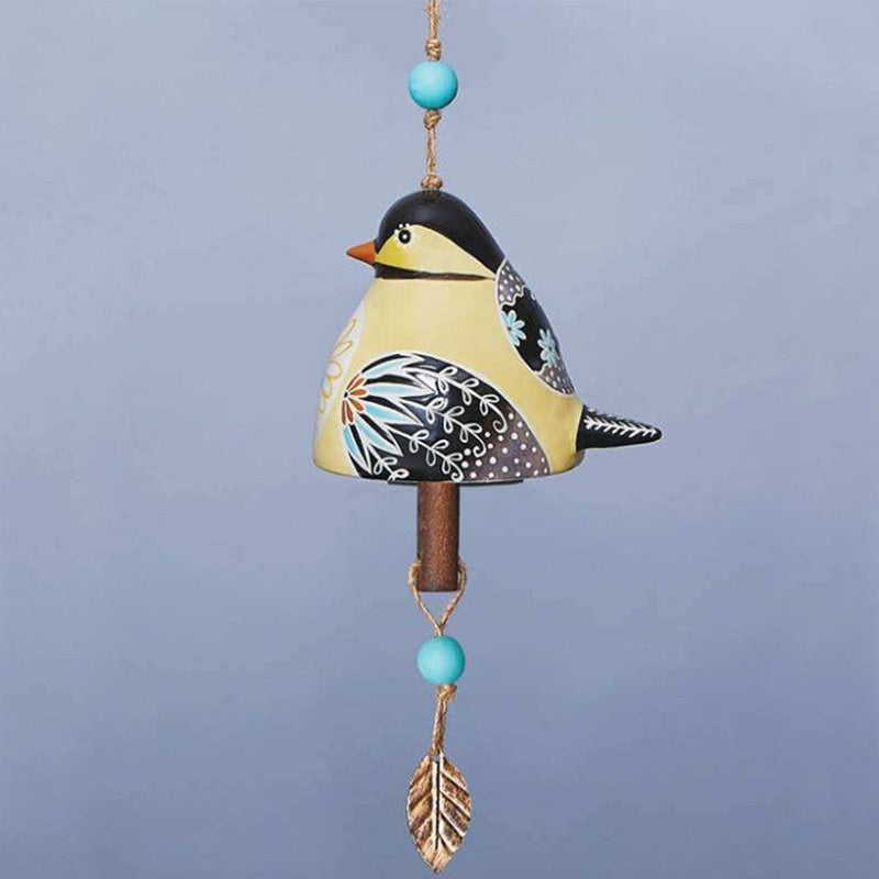 Bird ornament bell, spiritual gift, detailed resin art decor