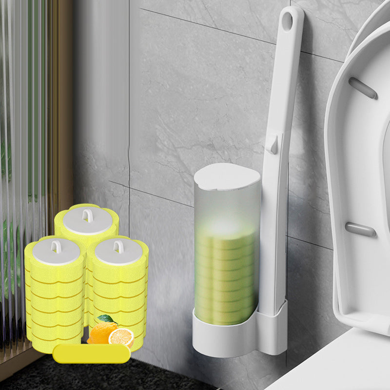 Innovative home care disposable toilet brush system