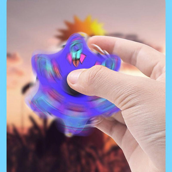 Dynamic Animated Fidget Spinner Toy in motion, showcasing its mesmerizing design for stress relief and sensory play.