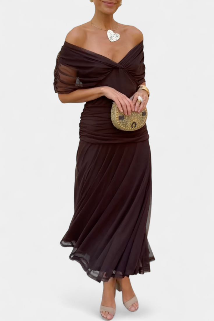 Women's V-neck floral print maxi dress, elegant and flowing, perfect for parties and summer.