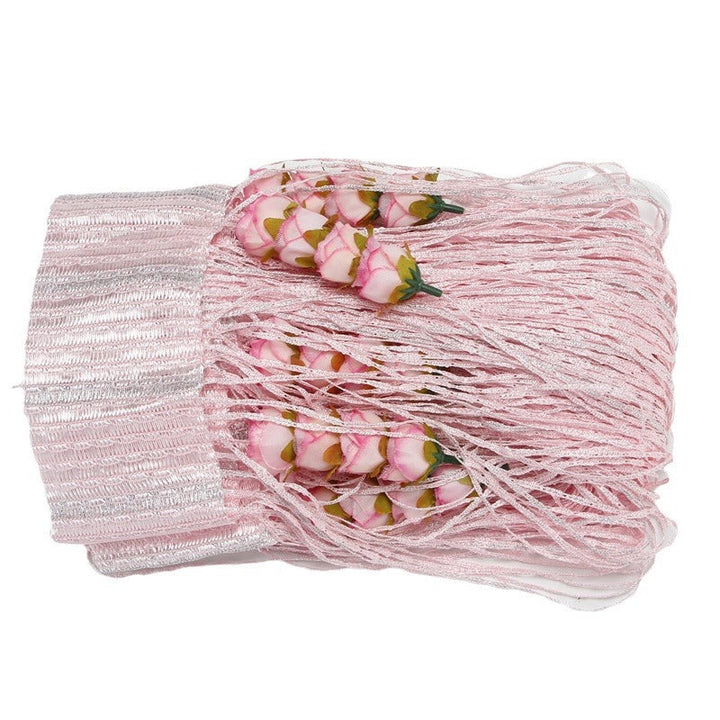 Elegant Rose Thread Tassel Door Curtain, transforming a plain doorway into a feature