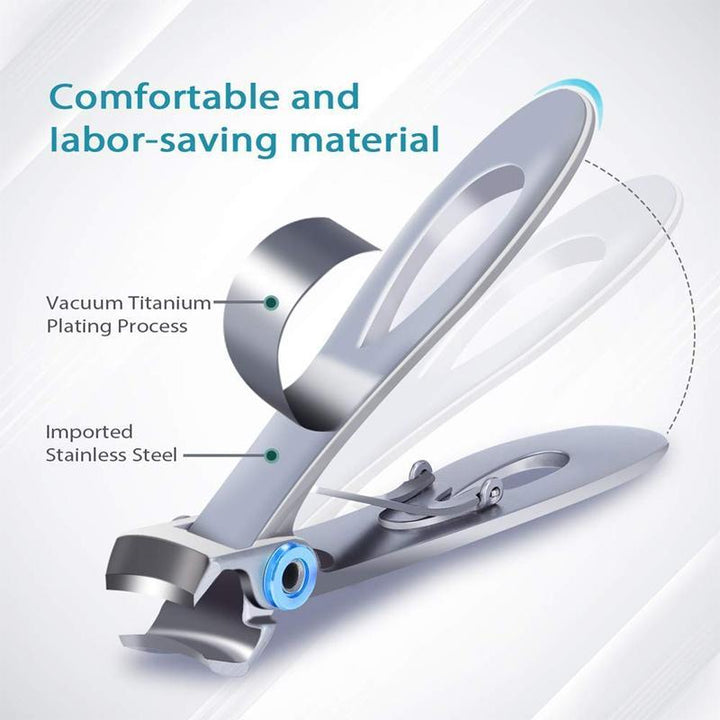 Silver ergonomic nail clippers for thick nails, sharp blades for precise and easy cutting