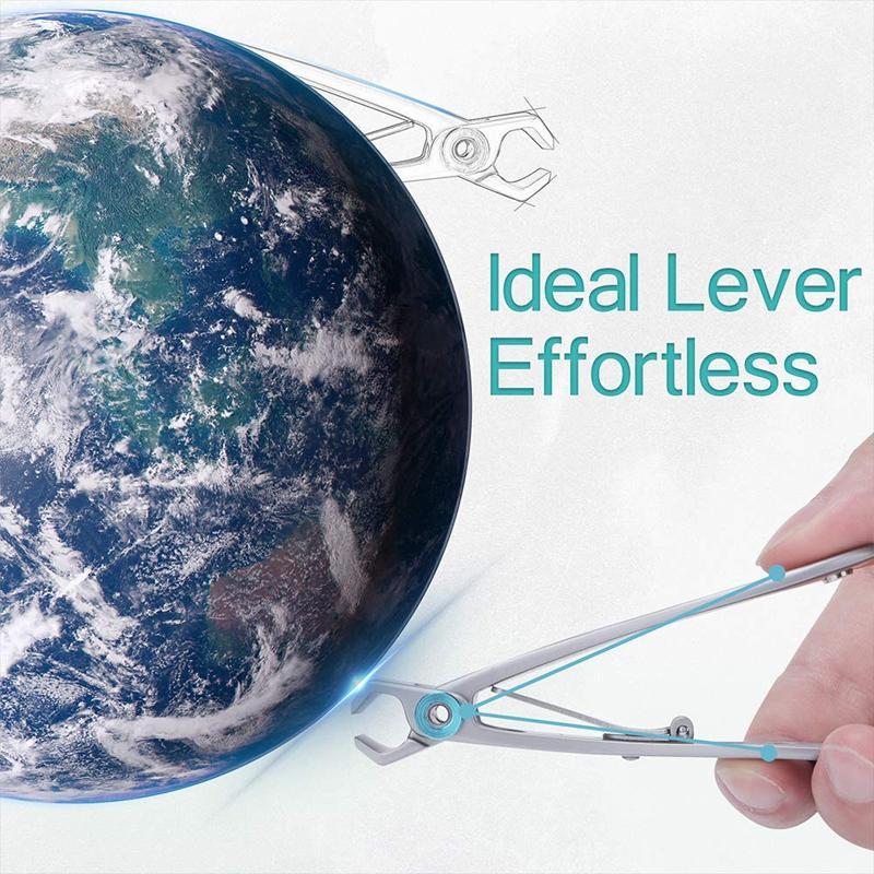 Pair of ergonomic toenail clippers, comfortable non-slip handle, ideal for thick or ingrown nails