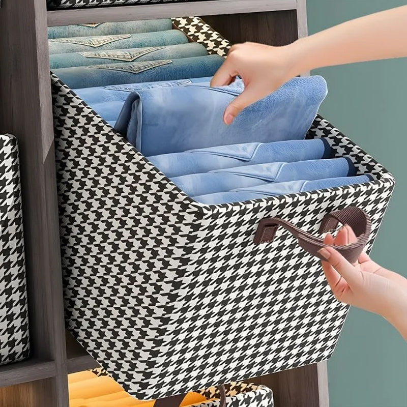 Collapsible clothing storage bin, an effective drawer divider and wardrobe solution for maximizing space