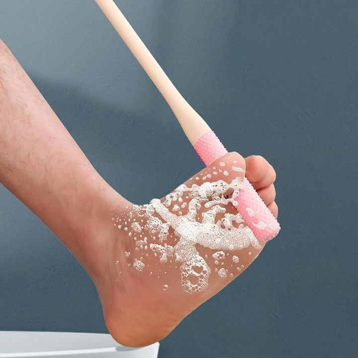 Portable foot care brush set, ideal for travel and maintaining personal hygiene on the go