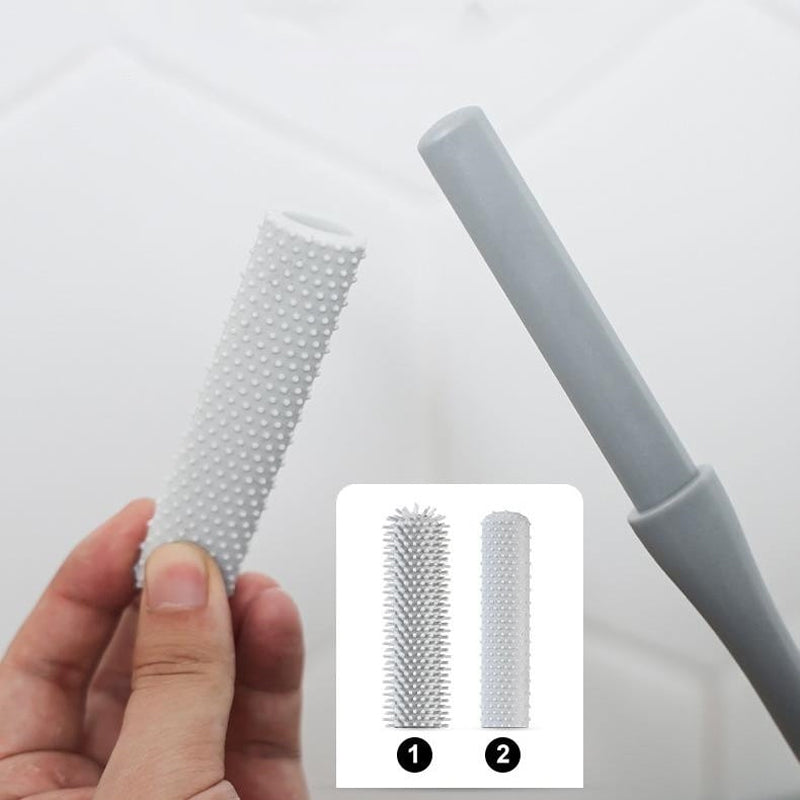 Close-up of the anti-itch brush, showing fine bristles for soothing irritated skin