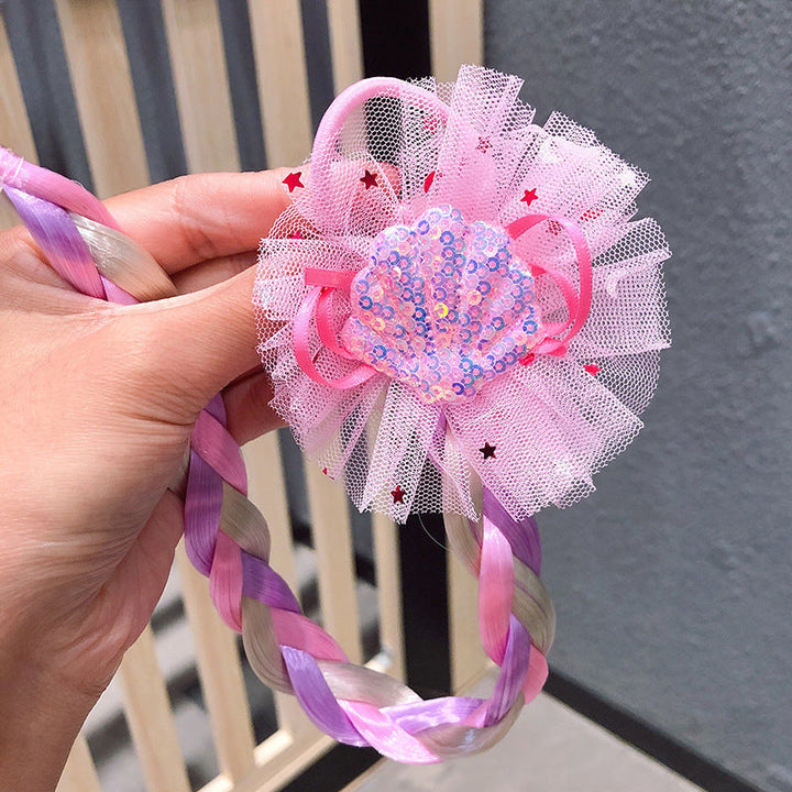 Fun and colorful braided hair extension for girls, suitable for parties or dress-up