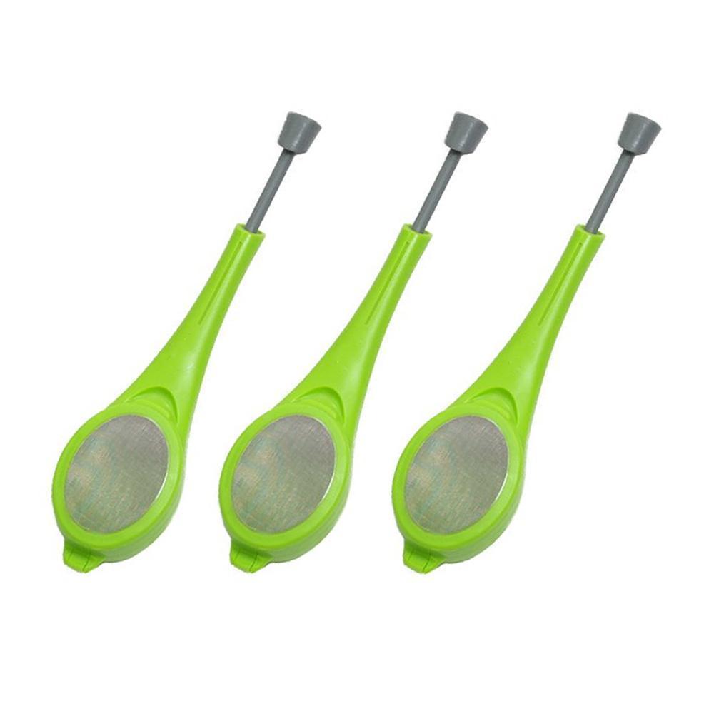 Stylish green tea infuser spoon, a practical kitchen gadget for convenient tea preparation.