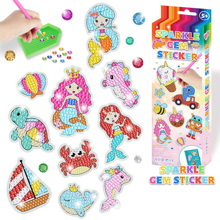 Fun kids' DIY diamond painting featuring a lion cartoon, an engaging art and craft activity