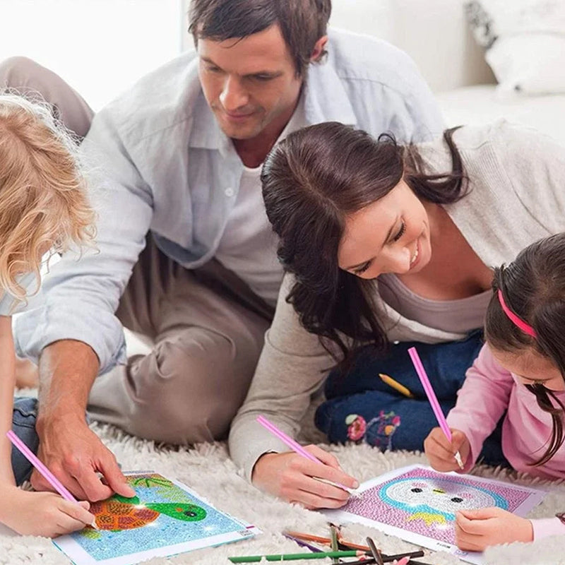 Butterfly design kids' DIY diamond painting, a creative craft kit for educational fun and sparkle