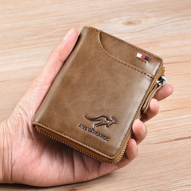 Men's RFID blocking cardholder wallet, compact and ideal for essential cards.