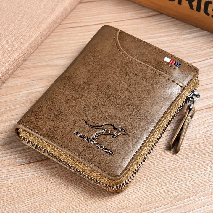High-quality leather men's wallet with RFID protection, a thoughtful gift for men.