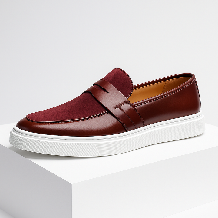 Stylish men's slip-on leather footwear, perfect for a relaxed yet polished casual look