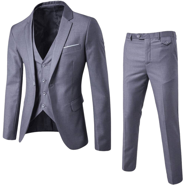 Classic men's suit set, featuring a tailored jacket & trousers for a sharp, sophisticated look