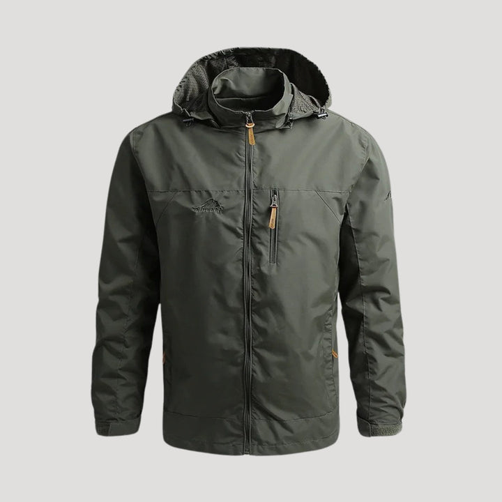 Men's lightweight hooded zip-up jacket for outdoor spring wear, perfect for casual activities