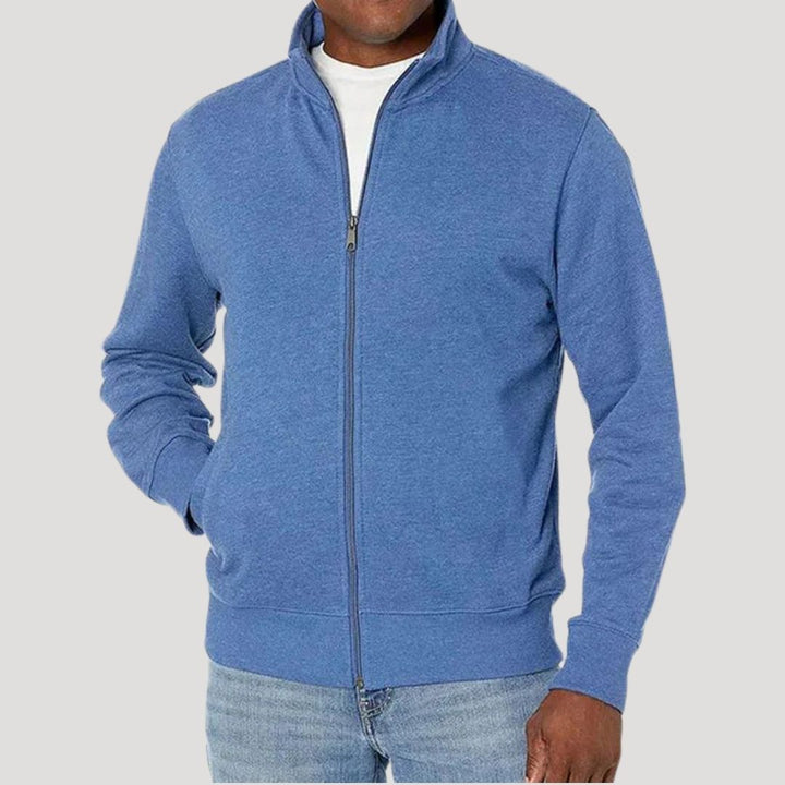Group of men's lightweight zip-up jackets in various colors, showcasing the range of options.