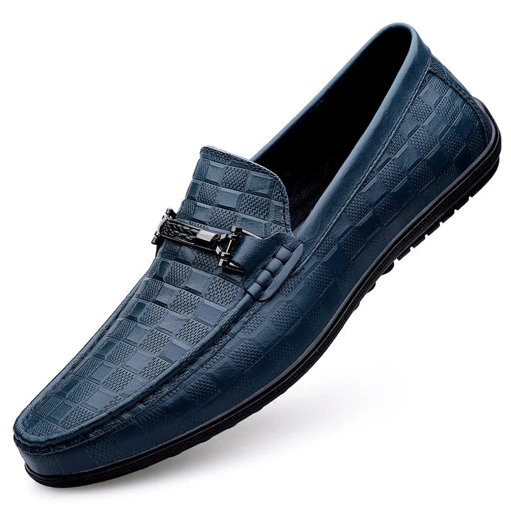 Comfortable men's leather bit loafers in a versatile tan color, ideal for everyday wear.