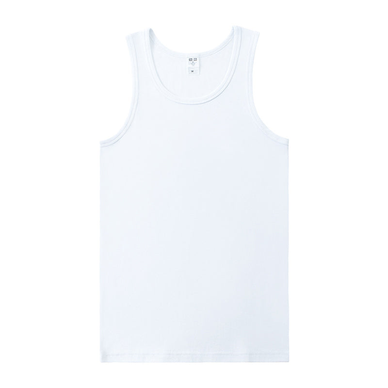 Premium men's sleeveless tank top in a classic charcoal, cotton blend for versatile styling.