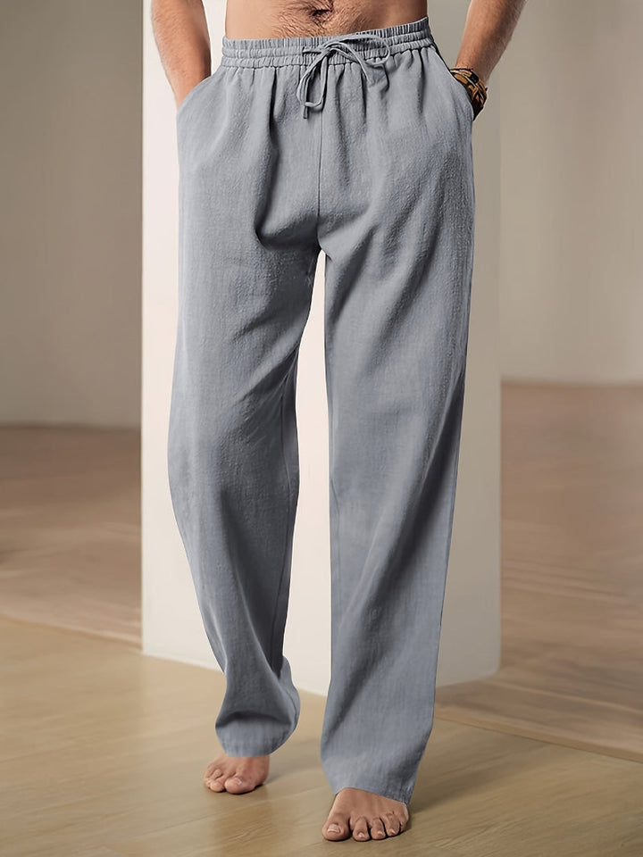 Modern men's relaxed fit drawstring pants, combining fashion with all-day comfort and versatility.