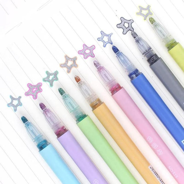 Metallic Outline Art Marker Pens set for creative drawing and DIY projects, ideal crafting gift.
