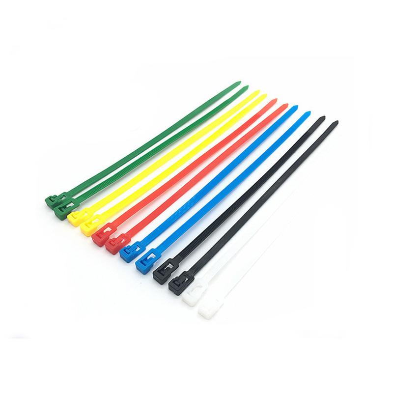 Reusable nylon cable ties in an array of colors, great for all organization needs