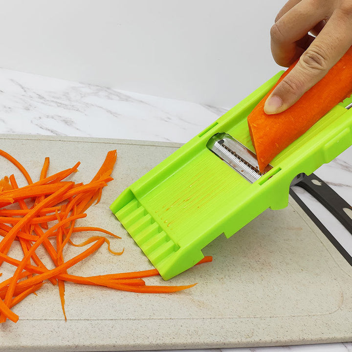 Ergonomic kitchen gadget: a multi-purpose vegetable peeler with shredding capability