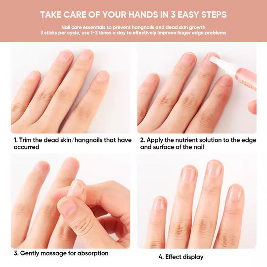 Nourishing Nail Growth & Strengthening Cuticle Oil on a wooden surface, ready for nail care routine.
