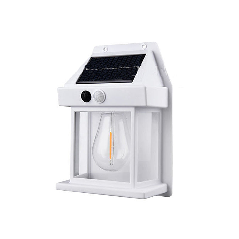 Outdoor garden wall light, eco-friendly solar power with responsive motion sensor