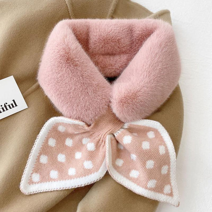 Soft-touch plush winter scarf, designed for women seeking comfort and warmth.