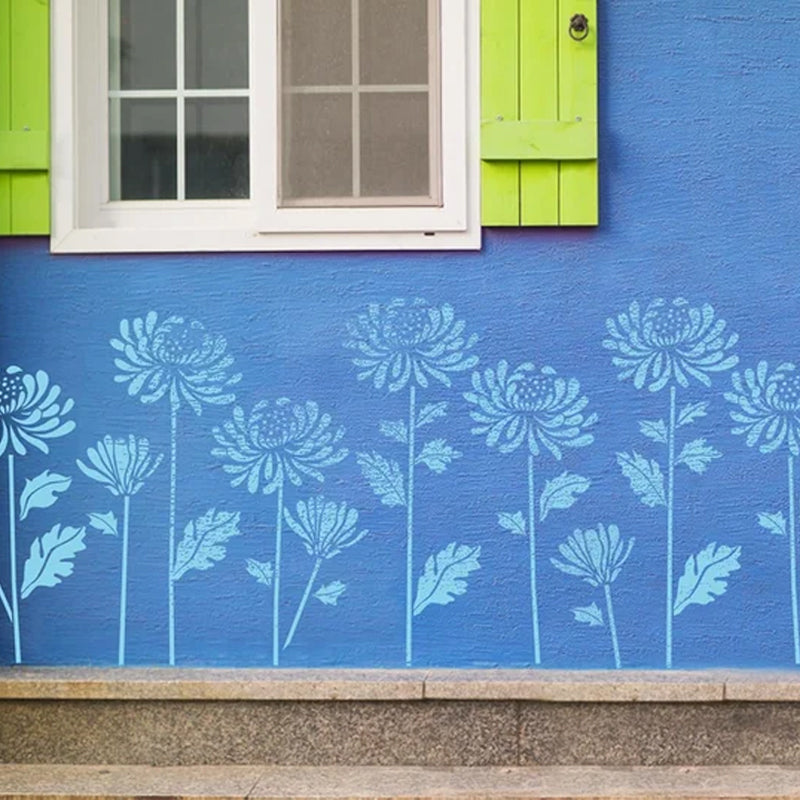 Group of different sized floral stencils from the Decorative Stencil Set for art projects