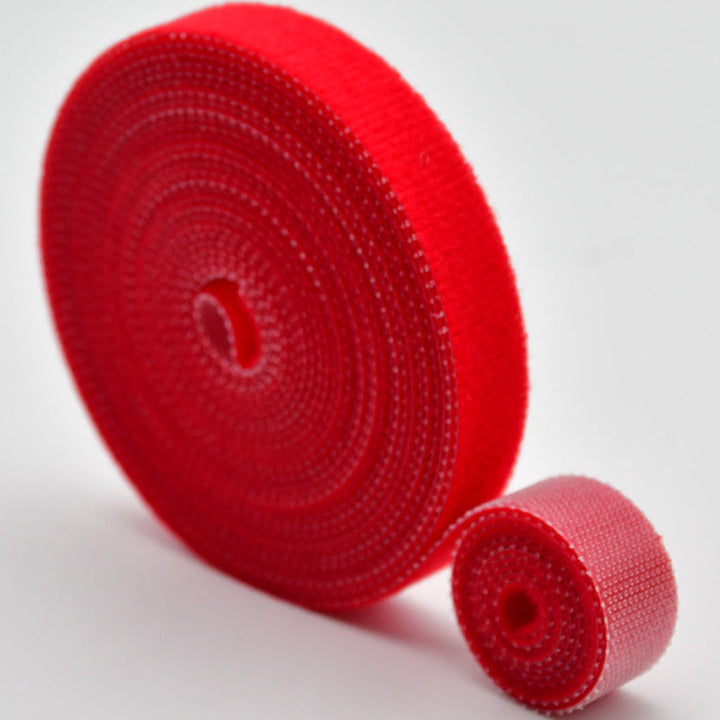 Reusable wire organizer ties, designed for quick and easy cord management and tidiness.