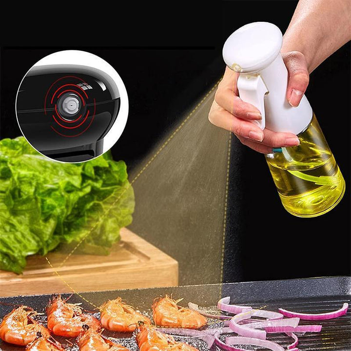 Close-up of Kitchen Oil Sprayer delivering a fine mist for healthy cooking and foodprep