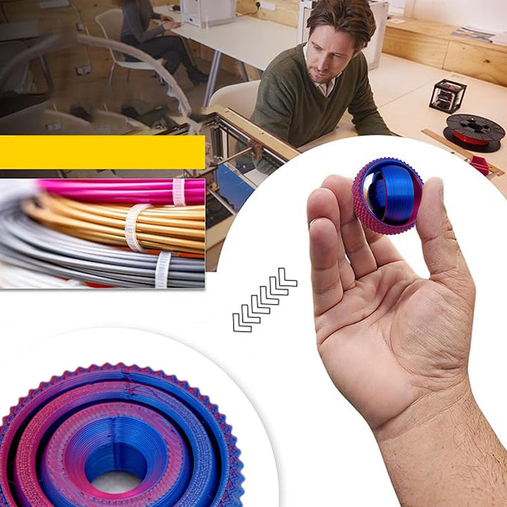 Unisex 3D Concentric Ring Fidget Ball Toy, perfect for sensory play and stress relief