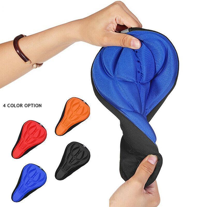 Unisex mountain bike silicone comfort seat cover, gel padding reduces pressure points