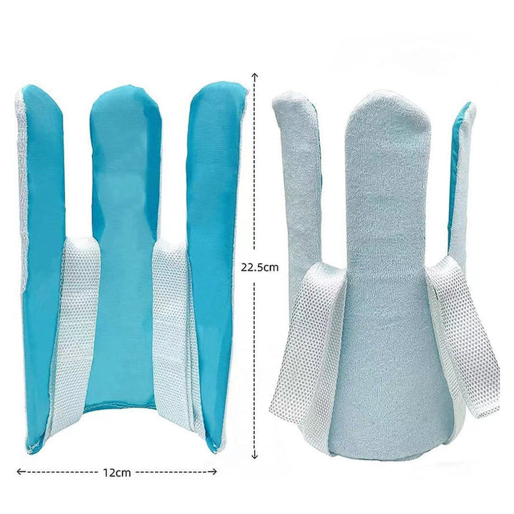 Adaptive sock helper with loop handles, beneficial for individuals with back pain or reduced flexibility