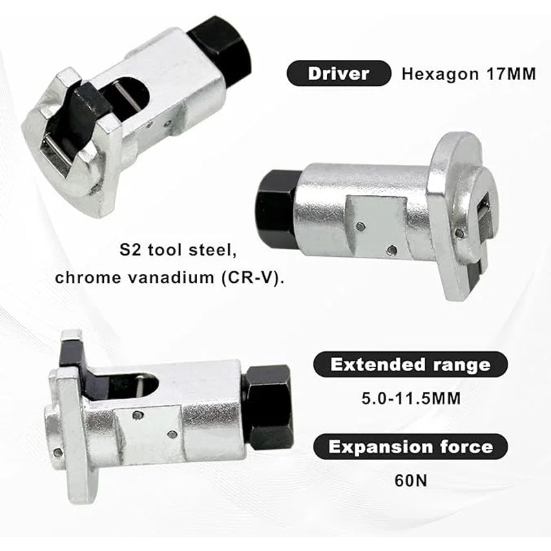 Automotive strut spreader for efficient and safe shock absorber removal