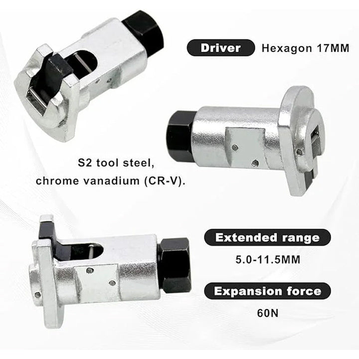 Automotive strut spreader for efficient and safe shock absorber removal